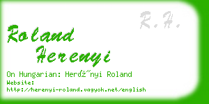 roland herenyi business card